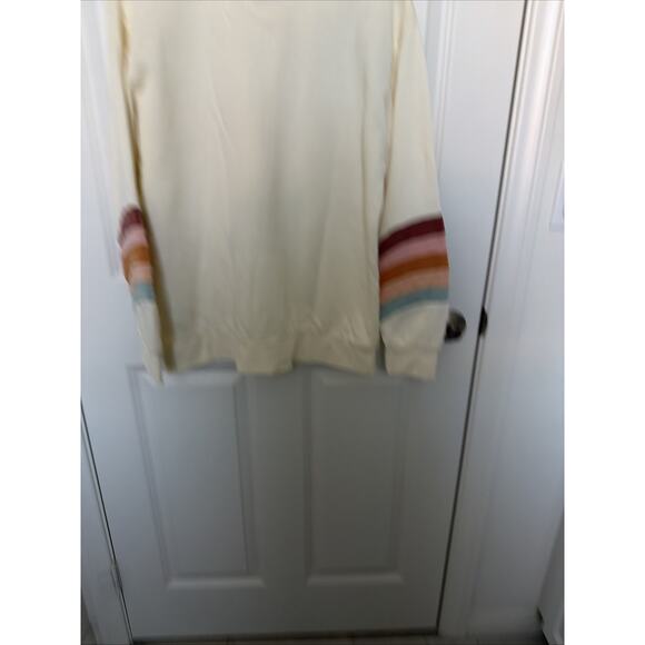 Rip Curl Surf Women’s Crewneck Sweatshirt Striped Sleeve Beige Women's M - Picture 4 of 9
